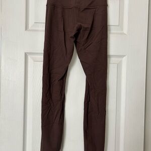 Lululemon Brown High-Waisted Ribbed Leggings
